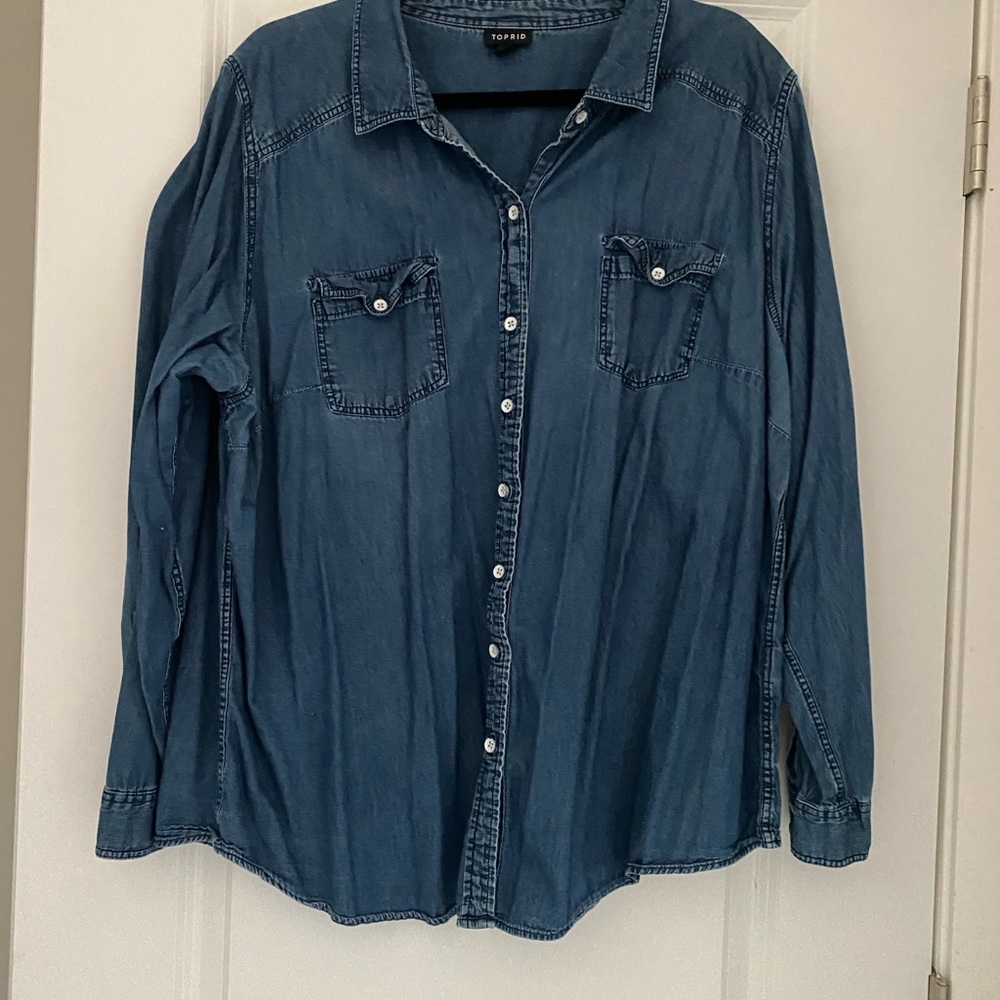 Torrid Blue Denim Shirt